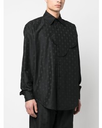 Мужская черная рубашка с длинным рукавом от Gmbh