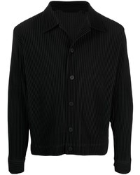 Мужская черная рубашка с длинным рукавом от Homme Plissé Issey Miyake