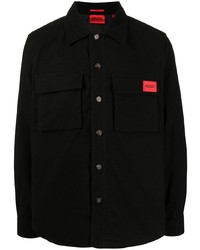 Мужская черная рубашка с длинным рукавом от Hugo