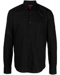 Мужская черная рубашка с длинным рукавом от Hugo