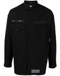 Мужская черная рубашка с длинным рукавом от Izzue