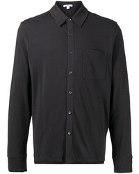 Мужская черная рубашка с длинным рукавом от James Perse
