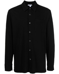 Мужская черная рубашка с длинным рукавом от James Perse