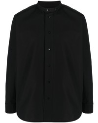 Мужская черная рубашка с длинным рукавом от Jil Sander