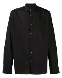 Мужская черная рубашка с длинным рукавом от John Varvatos
