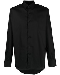 Мужская черная рубашка с длинным рукавом от Karl Lagerfeld