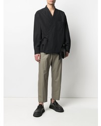 Мужская черная рубашка с длинным рукавом от Ambush