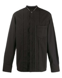 Мужская черная рубашка с длинным рукавом от Lanvin