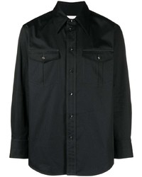 Мужская черная рубашка с длинным рукавом от Lemaire