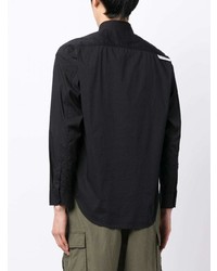 Мужская черная рубашка с длинным рукавом от Izzue