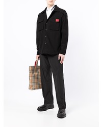 Мужская черная рубашка с длинным рукавом от Hugo