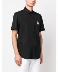 Мужская черная рубашка с длинным рукавом от Moschino