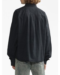 Мужская черная рубашка с длинным рукавом от Doublet