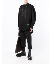 Мужская черная рубашка с длинным рукавом от Julius