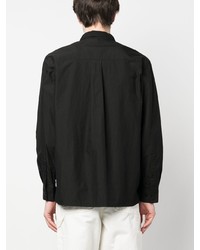 Мужская черная рубашка с длинным рукавом от Soulland