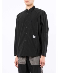 Мужская черная рубашка с длинным рукавом от And Wander