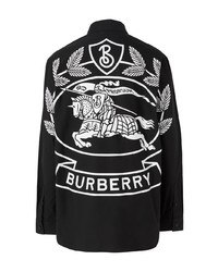 Мужская черная рубашка с длинным рукавом от Burberry