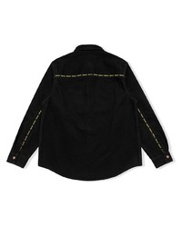 Мужская черная рубашка с длинным рукавом от Supreme