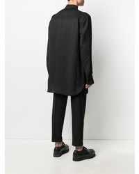 Мужская черная рубашка с длинным рукавом от Jil Sander