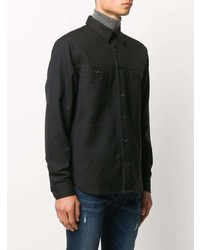 Мужская черная рубашка с длинным рукавом от Vince