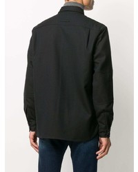 Мужская черная рубашка с длинным рукавом от Vince