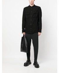 Мужская черная рубашка с длинным рукавом от Masnada