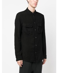 Мужская черная рубашка с длинным рукавом от Masnada