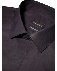 Мужская черная рубашка с длинным рукавом от Ermenegildo Zegna