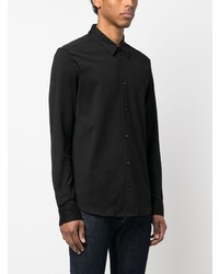 Мужская черная рубашка с длинным рукавом от Roberto Collina