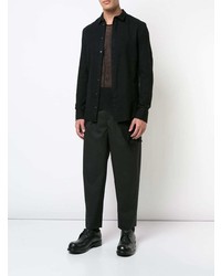 Мужская черная рубашка с длинным рукавом от Cedric Jacquemyn