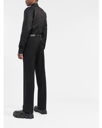 Мужская черная рубашка с длинным рукавом от Versace