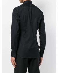 Мужская черная рубашка с длинным рукавом от Xacus