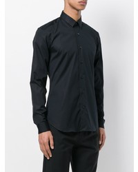 Мужская черная рубашка с длинным рукавом от Xacus