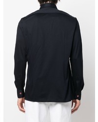 Мужская черная рубашка с длинным рукавом от Kiton