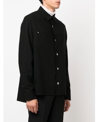 Мужская черная рубашка с длинным рукавом от Loewe