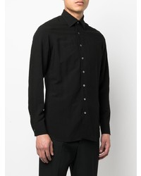 Мужская черная рубашка с длинным рукавом от Lardini