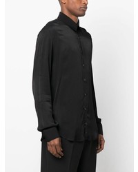Мужская черная рубашка с длинным рукавом от Patrizia Pepe
