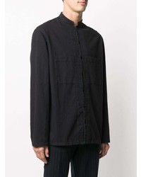Мужская черная рубашка с длинным рукавом от Lemaire