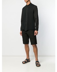 Мужская черная рубашка с длинным рукавом от Transit