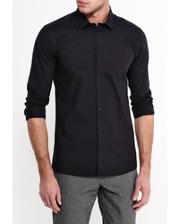 Мужская черная рубашка с длинным рукавом от Minimum