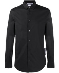 Мужская черная рубашка с длинным рукавом от Moschino
