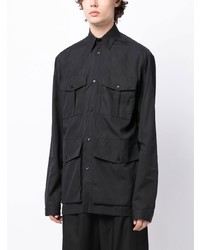 Мужская черная рубашка с длинным рукавом от EGONlab