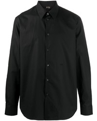 Мужская черная рубашка с длинным рукавом от N°21