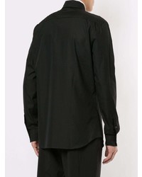 Мужская черная рубашка с длинным рукавом от N°21