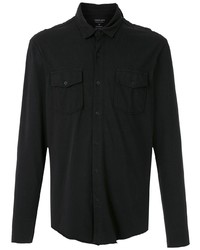 Мужская черная рубашка с длинным рукавом от OSKLEN