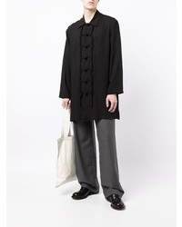 Мужская черная рубашка с длинным рукавом от Yohji Yamamoto