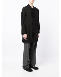 Мужская черная рубашка с длинным рукавом от Yohji Yamamoto