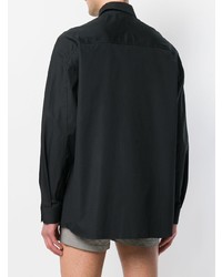 Мужская черная рубашка с длинным рукавом от Chalayan