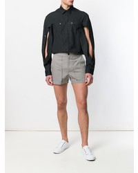 Мужская черная рубашка с длинным рукавом от Chalayan