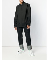 Мужская черная рубашка с длинным рукавом от Helmut Lang